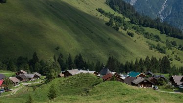 Il villaggio di baite Fallerschein nella valle Lechtal, © Tirol Werbung/Jörg Koopmann
