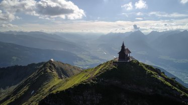 Il panorama dalla cappella del Kellerjoch, © TVB Silberregion Karwendel