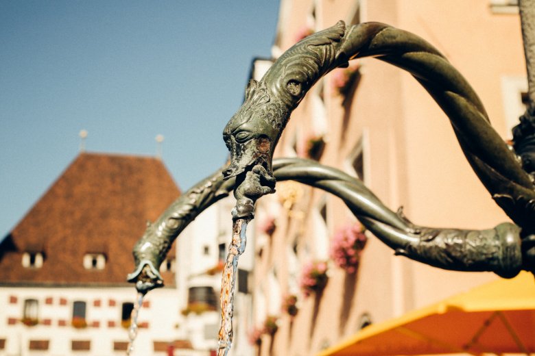 La fontana civica all&#39;Oberer Stadtplatz