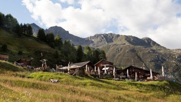 La malga Gampe Thaya nelle Alpi della Ötztal