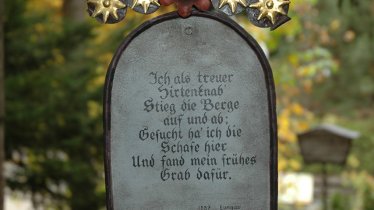 Epitaffo originale al cimitero museo Kramsach, © Alpbachtal Tiroler Seenland
