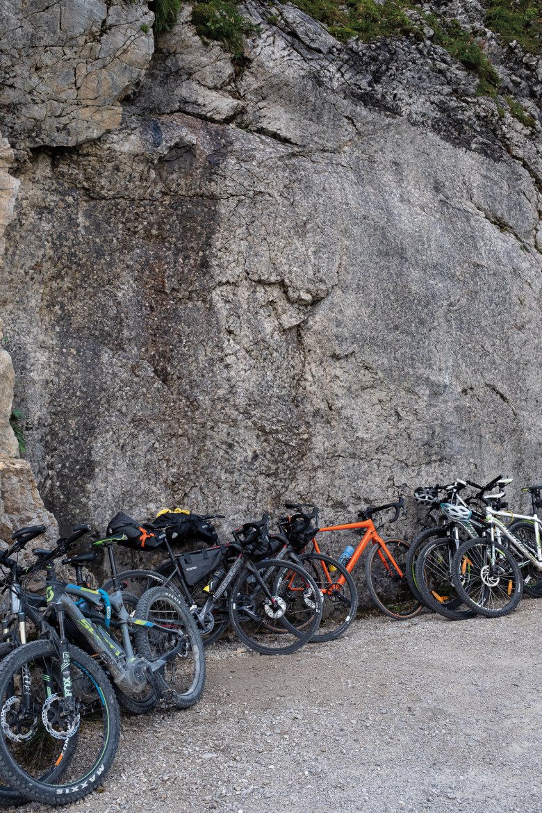 Le gravel bike sono ancora l&#39;eccezione al rifugio Karwendelhaus.