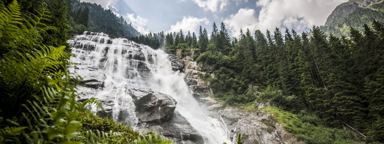 La cascata Grawa Wasserfall, © TVB Stubai Tirol/Andre Schönherr